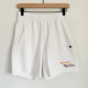Champion Drawstring Sweatpants Shorts White Size S
